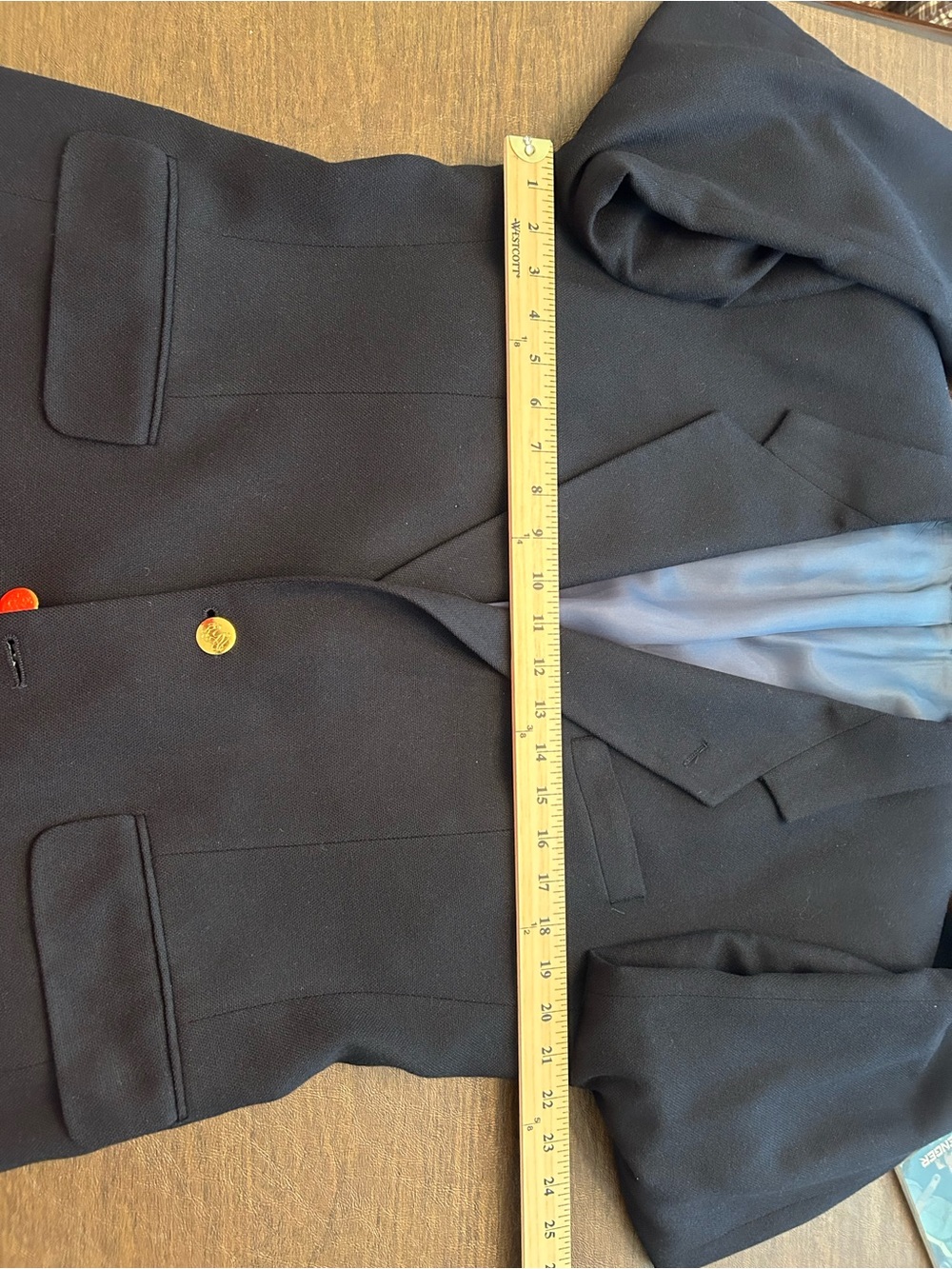 Neiman Marcus Navy Single-Breasted Men's Blazer 💯 % cashmere - Picture 10 of 12